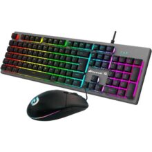 Kit Teclado + Mouse Gamer 6400 DPI Ranger RGB Rainbow Grafite Fortrek