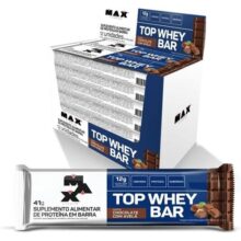 Max Titanium Top Whey Bar 12 Unidades De 41G (Chocolate Com Avelã)