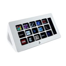 Mesa Controladora Rise Mode Streaming Vision 01, 15 Teclas LCD, USB, Branco – RM-MC-01-W