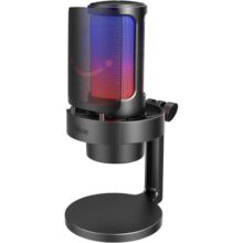 Microfone de Mesa FIFINE A8 USB-C, Microfone Condensador, RGB Controlável, Botão Silenciar, Plug and Play – Preto