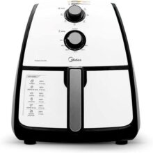 Midea – Fritadeira, Airfryer Sem Óleo, 220V, 4L, Preto e Branco