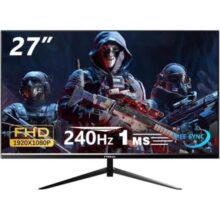 Monitor Gamer 27″ FHD, 240Hz, 1ms, IPS, 1920X1080P, HDMI, Display Port, USB, compatível com G-sync, Freesync Premium Pro, Montagem VESA