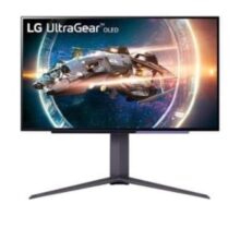 Monitor Gamer LG UltraGear OLED 27″, 240Hz, QHD, 0.03ms, HDMI e DP, AMD FreeSync Premium, NVIDIA G-SYNC, HDR10, Preto – 27GR95QE-B