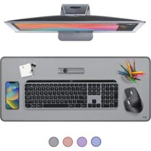 Mouse Pad Desk Mat Logitech Studio Series com Base Antiderrapante Design Resistente a Respingos Grande e Multifuncional