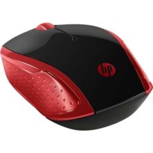 Mouse Sem Fio HP 200 Oman Vermelho – Sensor Óptico Ambidestro Receptor Nano 2,4Ghz Resoluções até 1000 DPI – 2HU82AA