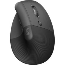 Mouse Sem Fio Logitech Lift Vertical com Design Ergonômico para Redução de Tensão Muscular, Cliques Silenciosos, Conexão Bluetooth ou USB Logi Bolt, Compatível com Windows/macOS/iPadOS – Grafite