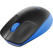 Mouse sem fio Logitech M190 com Design Ambidestro de Tamanho Padrão, Conexão USB e Pilha Inclusa – Azul