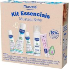 Mustela Kit Essenciais Bebê e Criança – Gel Lavante 200ml + Shampoo Recém-Nascido 150ml + Hydra Bebê 100ml + Água de Limpeza 100ml + Creme Vitaminado