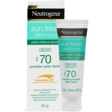 Neutrogena Sun Fresh Protetor Solar Facial Para Pele Oleosa Derm Care Sem Cor FPS 70, 40g