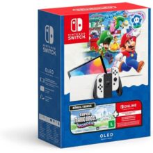 Nintendo Console Switch Oled + Super Mario Bros. Wonder + 12 Meses Assinatura Nintendo Switch Online