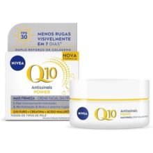 Nivea Creme Facial Antissinais Q10 Power Dia Fps 30 50g – Reduz Rugas E Linhas De Expressão, Hidrata Intensamente E É Adequado Para Peles Sensíveis, Uso Diurno