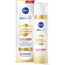 NIVEA Fluido Facial Protetor Cellular Luminous 630 FPS 50 40ml – Reduz e previne manchas escurecidas, uniformiza o tom da pele e conta com Ácida Hialurônico, Vitamina E e filtro contra os raios UVA/UVB em sua fórmula