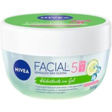 NIVEA Hidratante Facial em Gel 100g – Sua fórmula especial deixa a pele sequinha e bem cuidada por 24h, não obstrui os poros e controla a oleosidade, com ácido hialurônico e pepino