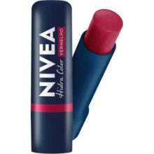 NIVEA Hidratante Labial Hidra Color 2 em 1 Vermelho 4,8g