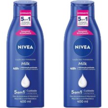 NIVEA Kit Hidratante Corporal Milk Pele Seca 400ml – 2 unidades