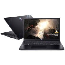 Notebook Gamer Acer Nitro V15 Intel Core i5 512GB SSD 16GB RAM 15,6″ Full HD 144Hz IPS RTX 3050 6GB ANV15-51-582R