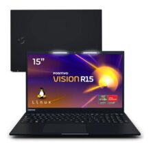 Notebook Positivo Vision R15 Lumina Bar AMD Ryzen 5 8GB 256GB Tela 15 polegadas Full HD Antirreflexo Linux – Preto