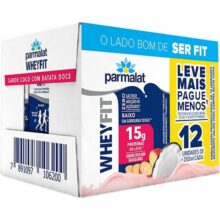 Parmalat WheyFit Coco com Batata Doce 15g de Proteína 250 Ml Pack 12 Unidades