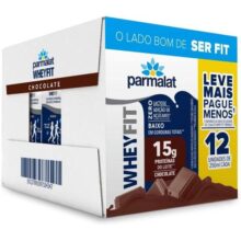 Parmalat WheyFit Pack Bebida Láctea Chocolate 15g de Proteína 250 Ml – 12 Unidades