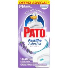 Pato Desodorizador Sanitário Pastilha Adesiva Lavanda 3 unidades promocional