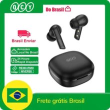 QCY HT05 ANC fone de ouvido sem fio 40dB cancelamento de ruído Bluetooth 5.2 fone de ouvido 6 microfone ENC HD chamada TWS fones de ouvido modo de tra