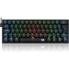 Redragon TECLADO MECANICO GAMER FIZZ RGB PRETO SWITCH MARROM