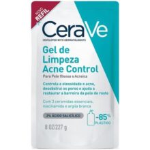 Refil Gel de Limpeza CeraVe Acne Control Para Pele Oleosa a Acneica com Niacinamida e Ácido Salicílico 227g