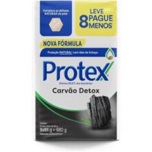 Sabonete em Barra Protex Carvão Detox 8 unid 85g