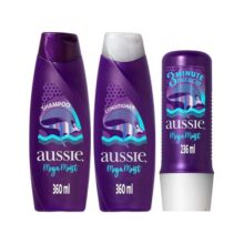 Shampoo e Condicionador Aussie Mega Moist Óleo de – Jojoba e Alga Marinha 360ml + 3 Minutos Milagrosos