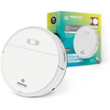 Smart Robô Aspirador Wi-Fi PRA100 Positivo Casa Inteligente, 3 em 1, Varre, Aspira e Passa Pano, Retorna para Base, Controle por Comando de voz ou pelo App, Bivolt – Compatível com Alexa