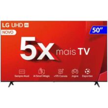 Smart TV 4K 50″ LG UHD 50UT8050 Processador α5 Ger7 AI Alexa/Chromecast integrado Otimizador de Jogos webOS 24 Controle Smart Magic