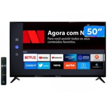 Smart TV 50” 4K DLED Vizzion LE50UHD20 – IPS Wi-Fi 3 HDMI 2 USB