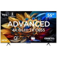 Smart TV 55” 4K UHD QLED TCL 55C655 Wi-Fi – Bluetooth 3 HDMI 1 USB