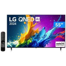 Smart TV 55″ 4K UHD QNED LG 55QNED80TSA Wi-Fi Bluetooth com Alexa 3 HDMI 2 USB