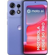 Smartphone Motorola Edge 50 Pro 5G – 256GB 24GB (12GB RAM+12GB Ram Boost) 50MP Ultra-Pixel AI Camera IP68 NFC – Lilac Silicon Leather