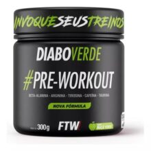 Suplemento Em Pó Pre Treino Pre Workout 300g Sabor Maça Verde FTW – DIABO VERDE