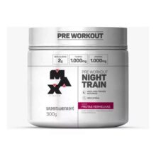 Suplemento Pó Pré Treino Max Titanium Night Train Pote 300gr Sabor Frutas Vermelhas