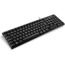 Teclado Com Fio Compacto Conexão USB Cabo de 120cm Resistente Água Preto – TC193