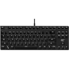 Teclado Mecânico LED HV-KB435L USB ABNT2 Switch Outemu Brown Anti-Ghosting, Havit para Windows 10/Win 8/Win 7/Vista/Mac/Linux, Preto