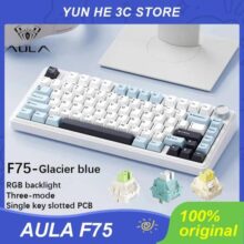 Teclado Mecânico Sem Fio AULA F75 RGB