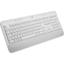 Teclado Sem Fio Logitech Signature K650 Com Apoio para as Mãos, Resistente a Derramamentos, Teclado Numérico, Conexão Bluetooth ou Receptor USB Logi Bolt e Layout US INTL- Branco