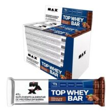 Top Whey Bar – Caixa C/12 Unidades – Max Titanium Sabor Chocolate com avelã