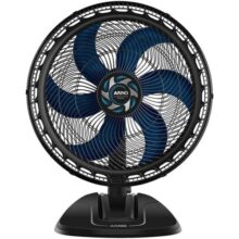 Ventilador de Mesa Arno Xtreme Force Breeze 50cm VB50, 126W, 6 Pás, 3 Velocidades, Oscilação 80º, Power Zone, Modo Sono Tranquilo, Grade Chevron Zone, 110V