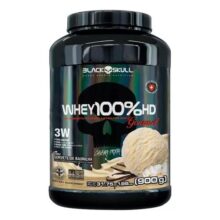 Whey 100%hd 900g Black Skull Sabor Baunilha