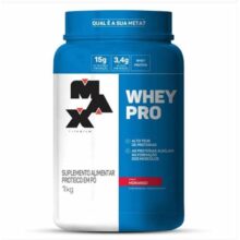 Whey Pro – 1kg Morango – Max Titanium, Max Titanium