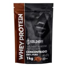 Whey Protein Concentrado 1Kg Chocolate Belga Soldiers Nutrition